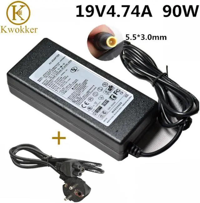 Main image of Portable Laptop Charger for Samsung Notebook 19V 4.74A Power Adapter Charger 5.5*3.0MM Power Supply R453 R518 + EU Power Cord