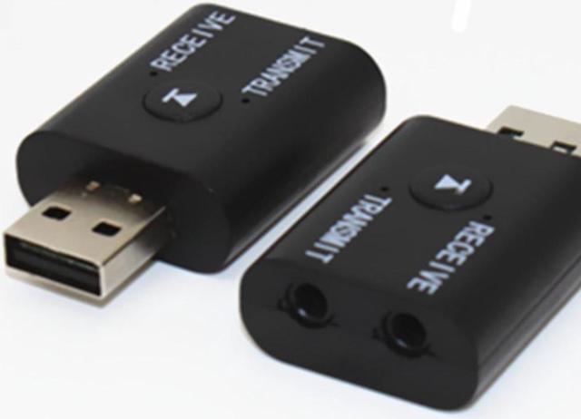 Alt view image 2 of 3 - USB Bluetooth 5.0 Adapter 2 In 1, USB Bluetooth Receiver/ Transmitter,AUX-in 3.5 Mm Jack, Denoise HIFI Music for TV