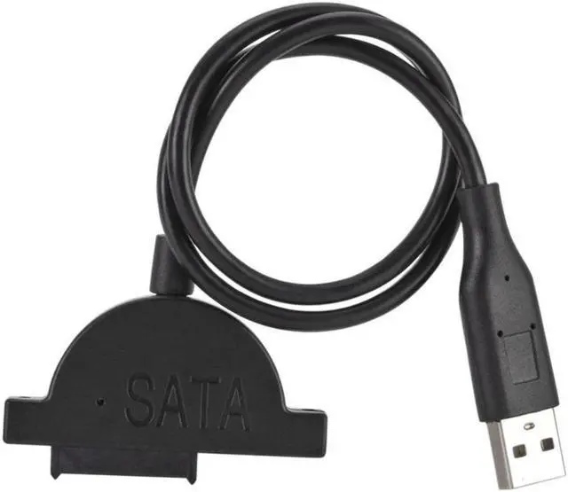 Alt view image 3 of 3 - USB 2.0 To Mini Sata II 7+6 13Pin Adapter for Laptop CD/DVD ROM Slimline Drive Converter Cable Screws Steady Style 1PCS
