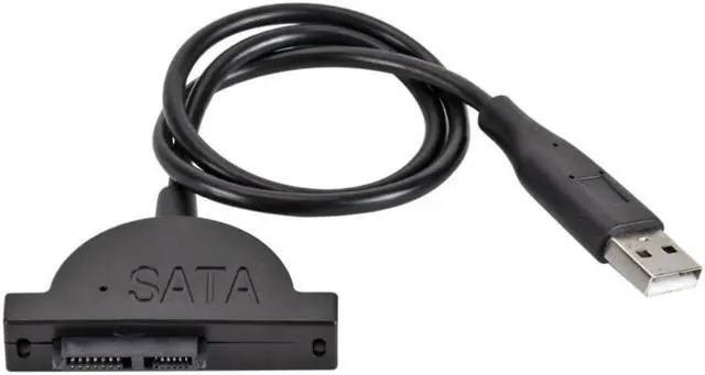 Main image of USB 2.0 To Mini Sata II 7+6 13Pin Adapter for Laptop CD/DVD ROM Slimline Drive Converter Cable Screws Steady Style 1PCS
