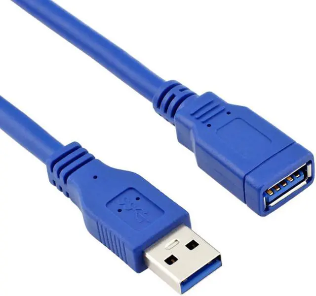 Alt view image 2 of 3 - USB Extension Cable USB 3.0 Cable for Smart TV PS4 Xbox One SSD USB3.0  To Extender Data Cord Mini USB Extension Cable 5m Blue
