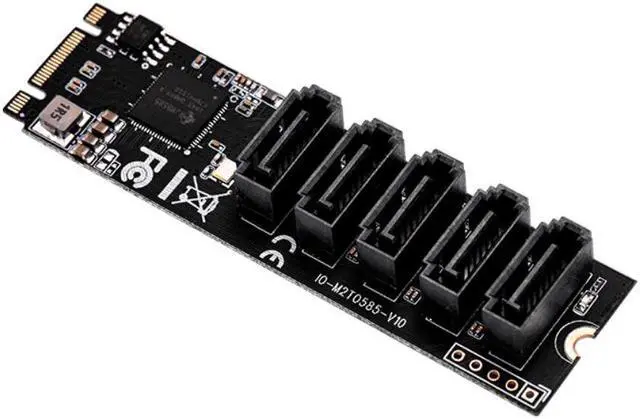 Main image of H1111Z Add On Cards M.2/M2 Adapter SSD M2 SATA Adapter Hard Disk M2 to SATA Card NGFF M.2 SATA Adapter 5 Ports SATA3 Riser Card