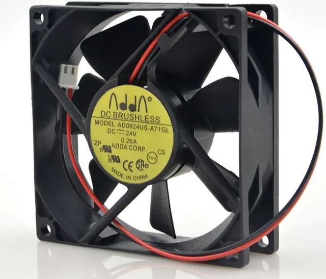 Main image of Genuine FOR ADDA ad0824us-a71gl 8CM/ 8CM 8025 24V 0.26a power cooling fan