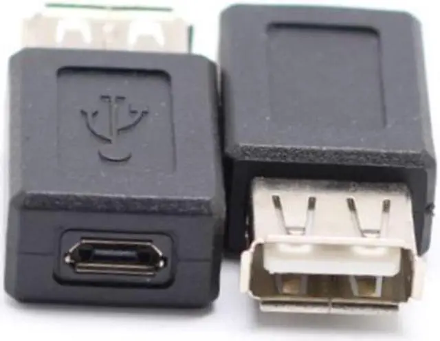 Alt view image 3 of 3 - Black USB 2.0 Type A Female to Micro USB B Female Adapter Plug Converter usb 2.0 to Micro usb connector wholesale