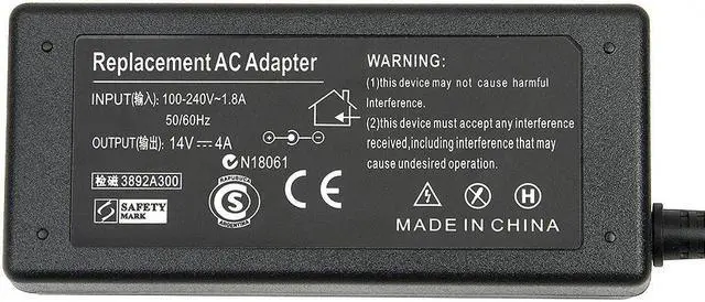 Alt view image 4 of 4 - 14V 4A 56W AC Power Laptop Adapter For sumsang LCD SyncMaster Monitor S24A350H B2770 P2770H P2370H Notebook Power Supply