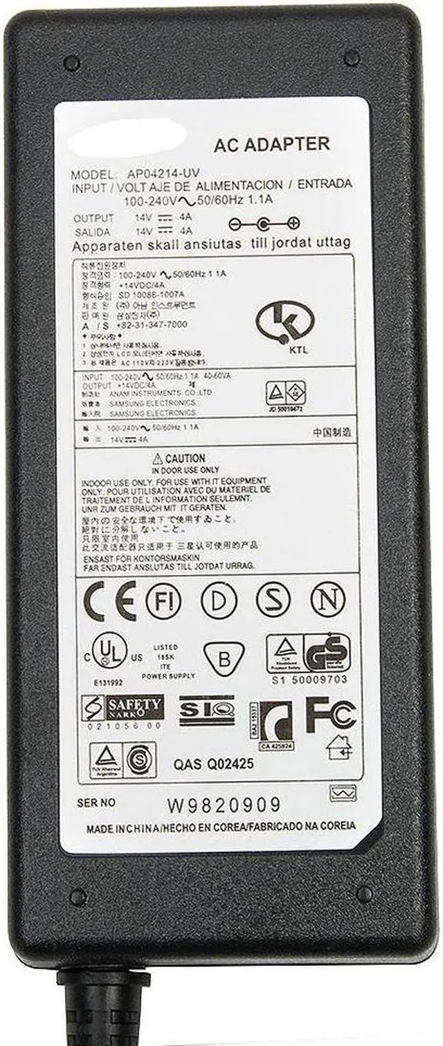 Alt view image 2 of 4 - 14V 4A LCD Monitor AC Adapter Laptop Charger For Samsung LCD SyncMaster 770TFT 17" SMT-170QN 570S TFT 180T 18" Power Supply