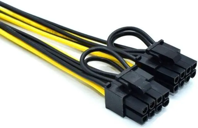 Alt view image 3 of 3 - 6-pin PCI Express To 2 X PCIE 8 (6+2) Pin Dual 8 Pin Motherboard Graphics Video Card PCI GPU VGA Splitter Hub Power Cable Cord