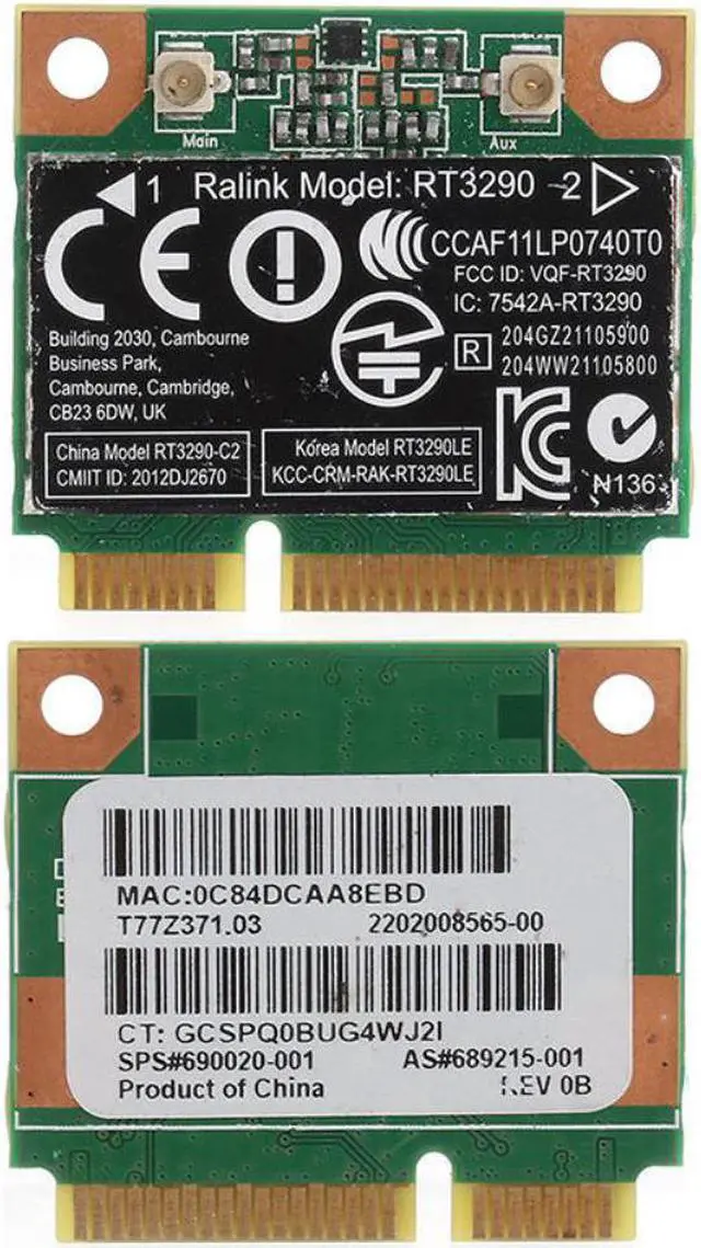 Main image of Wireless Adapter Card for Ralink RT3290 RT3290le  Bluetooth Wlan for HP 690020-001 CQ58 M4 M6 4445S DV4 G4 G6 WIFI+BT 4