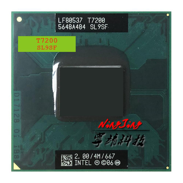 Intel Core 2 Duo Mobile T7200 SL9SF 2.00GHz 4MB Cache 667MHz Socket M CPU