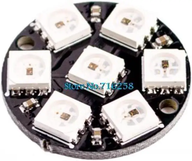 Main image of 7-Bit 7 Bit LED WS2812 5050 RGB LED Ring Lamp Light with Integrated Drivers for arduino