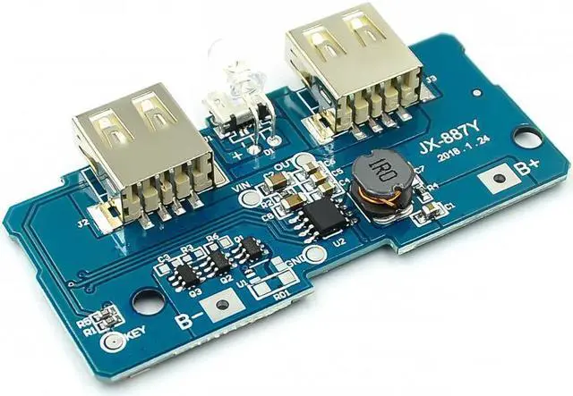 Main image of 5V 2A Power Bank Charger Module Charging Circuit Board Step Up Boost Power Supply Module 2A Dual USB Output 1A Input