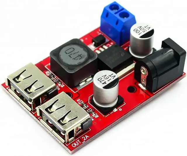 Main image of LM2596 LM2596S Dual USB DC-DC 9V 12V 24V 36V to 5V 3A Step Down Buck Converter Board Car Charger Solar Power Supply Module