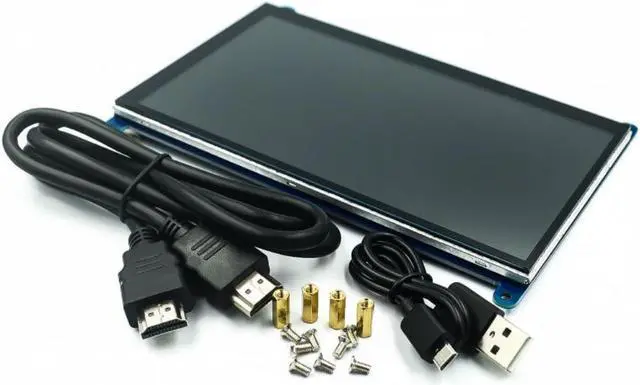 Main image of 7 inch Raspberry pi touch screen 1024*600 7 inch Capacitive Touch Screen LCD, HDMI interface, supports various systems