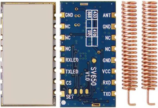 2PCS SV650-485-433 | RS485 Interface RSSI Function Bi-directional ...