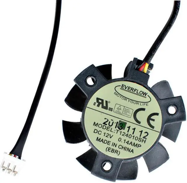 Main image of T124010SH Diameter 37MM hole distance 26MM 3Pin 12V 0.14A cooling fan for Z490 motherboard router industrial computer