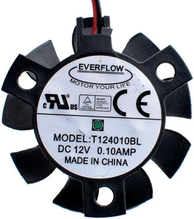 Main image of T124010BL diameter 37mm hole pitch 26mm 12V 0.10A dual ball router heat sink cooling fan