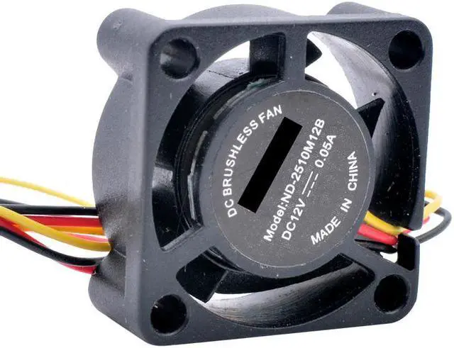 Main image of ND-2510M12B 2.5cm 25mm 25x25x10mm DC12V 0.05A 3 lines double ball speed detection projector equipment miniature cooling fan