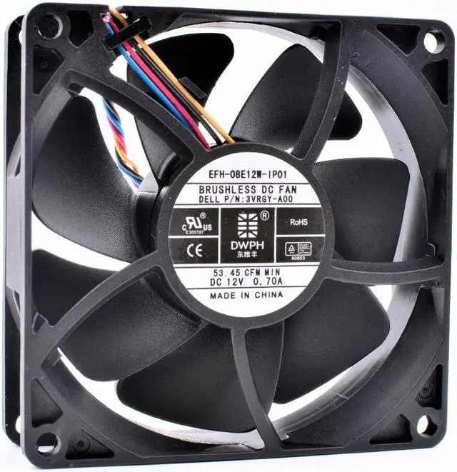 Main image of EFH-08E12W-IP01 3VRGY-A00 8cm 8025 80mm fan DC12V 0.70A server CPU large air volume cooling fan