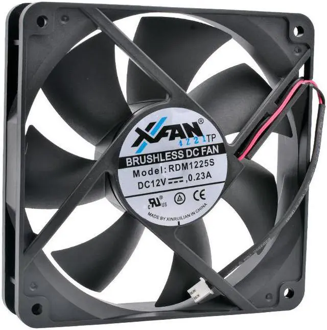 Main image of RDM1225S 12cm 120mm fan 120x120x25mm 12025 DC12V 0.23A 2 wires 2pin inverted exhaust type cooling fan for chassis power supply