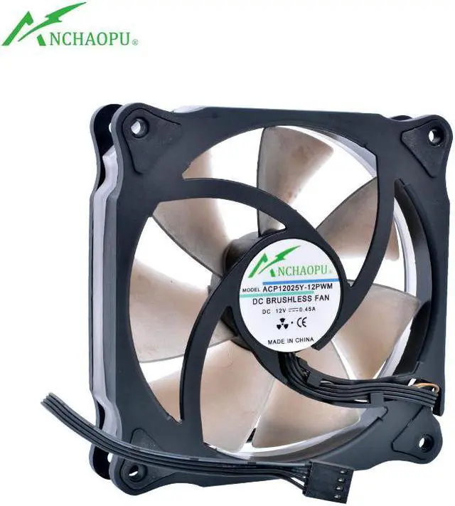 Main image of ACP12025Y-12PWM 12cm 120mm 120x120x25mm 12V 0.25A 4 wire speed control LED blue light cooling fan suitable for chassis CPU