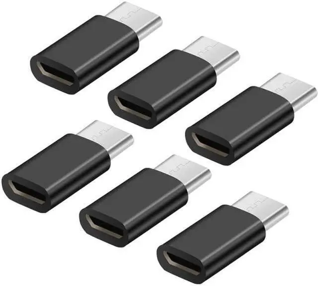Main image of Micro-USB to USB C Adapter, Micro-USB (Female) to USB Type C (Male) Sync and Charging Adapter, USB C Adapter (Pack of 6)