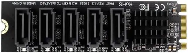 Main image of M.2 NGFF B-Key SATA Change 5 Port Expansion Card 6Gbps Expansion Card JMB585 Chipset