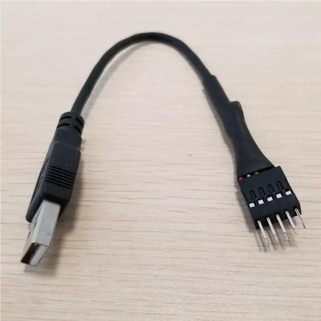 Main image of PC computer motherboard Internal USB 9pin Male to External USB A Male data extension cable shielding 20cm