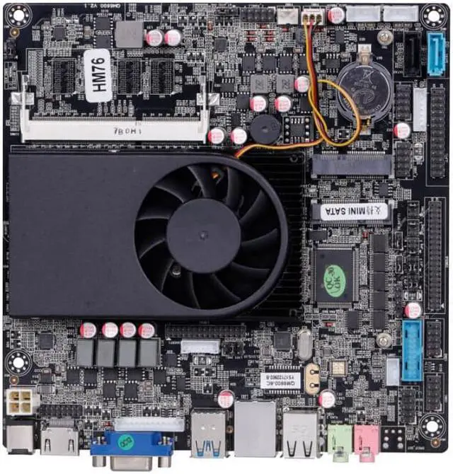 Main image of Mini-ITX Mainboard For Intel Core i7-2640M CPU IPC SBC Embedded Motherboard Ivybridge with 6*COM 1*Giga LVDS DC12V