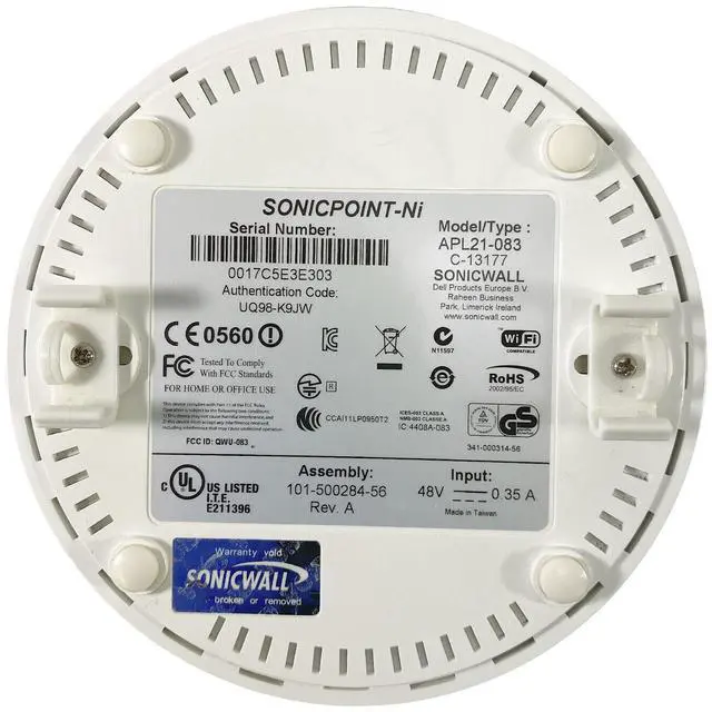 Alt view image 5 of 6 - SonicWALL APL21-083 SonicPoint-Ni Wireless Access Point