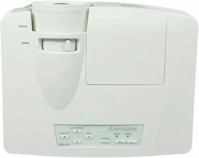 Alt view image 6 of 7 - Mitsubishi WD570U 3500 Lumens DLP Professional Classroom Business Power Point Presentations Multipurpose Projector Widescreen 3D LAN USB with Accessories Bundle (Power Cable, HDMI Cable, Remote)