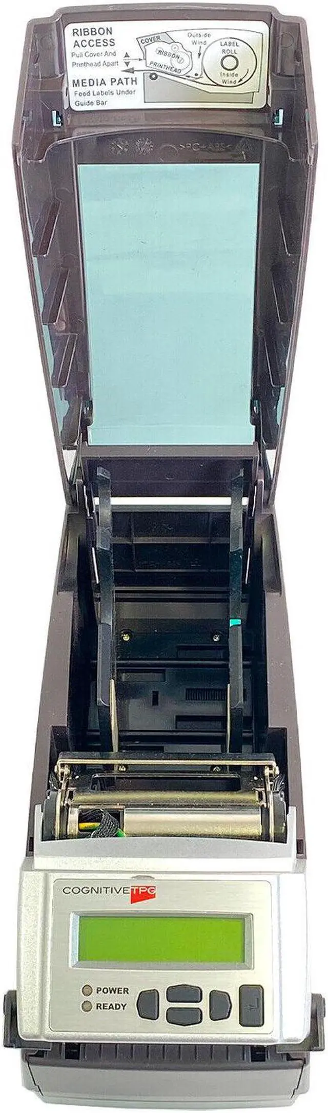 Alt view image 2 of 7 - CognitiveTPG CXT2-1300 Barcode Thermal Transfer Printer LAN USB with AC Adapter