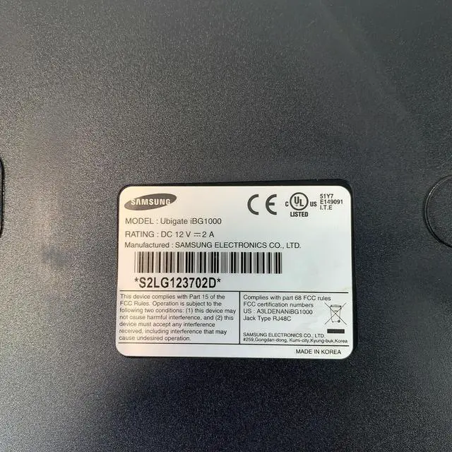 Alt view image 6 of 6 - Samsung Ubigate iBG1000 8 Ports Ethernet Network Router w/ Adapter