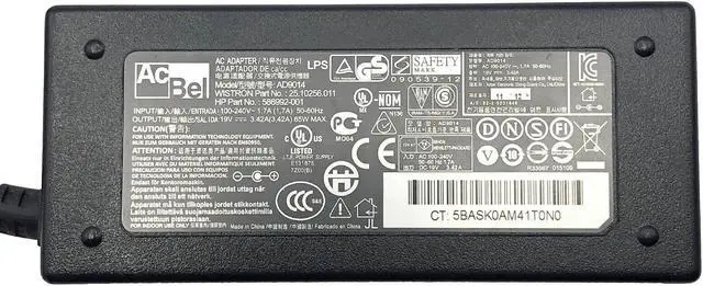 Alt view image 3 of 6 - Genuine AcBel For HP Pavilion DV8000 DV8100 DV8200 AC Adapter Charger W/Cord