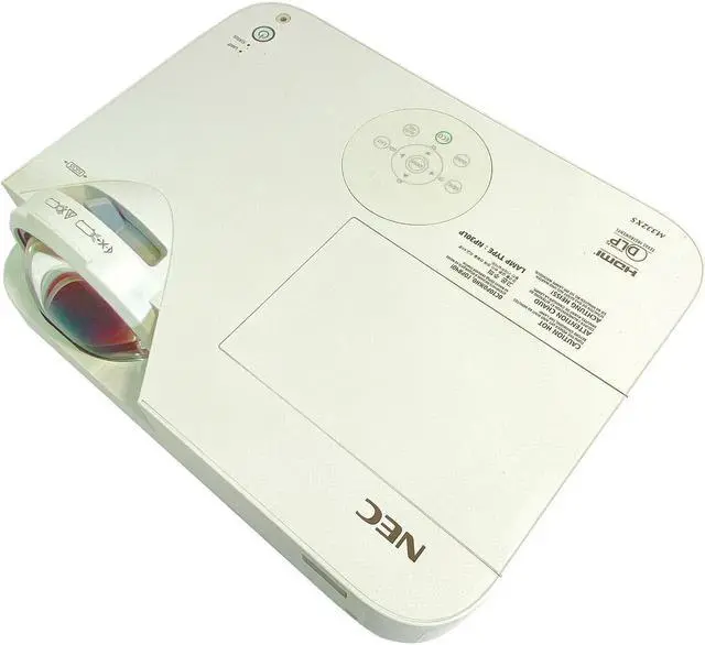 Alt view image 3 of 5 - NEC NP-M332XS DLP Projector Short-Throw 3300 ANSI 3D Crestron NP30LP HDMI Bundle