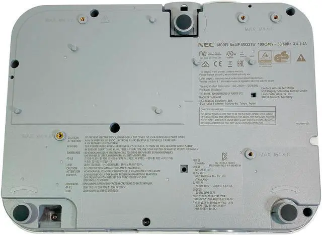 Alt view image 7 of 7 - NEC ME331W 3LCD Projector WXGA 3300 ANSI Full HD Crestron HDMI USB w/Bundle Renewed Lamp