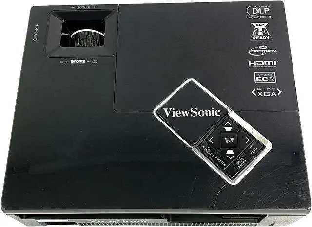 Alt view image 4 of 6 - ViewSonic PJD6543w DLP Projector 3000 ANSI HD 1080p 3D RLC-085 HDMI LAN w/Bundle