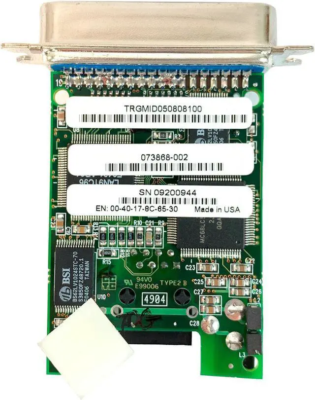 Alt view image 2 of 6 - Intermec Ethernet EasyLan Network Adapter 073868-002 for 3400 4420 Label Printer
