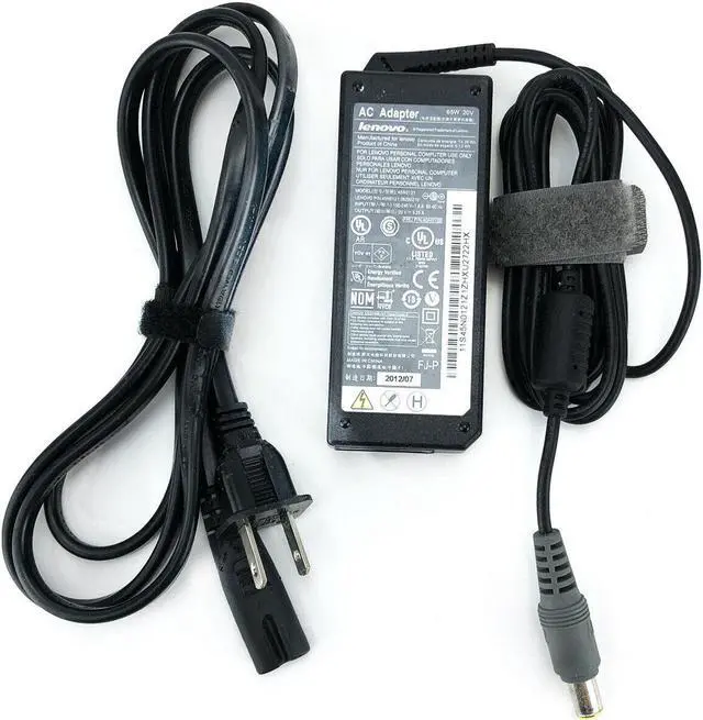 Main image of Genuine Lenovo Power Supply Adapter Charger for Lenovo Thinkpad Laptops E220, E320, E40, E400c, T500, T510, T530, X100e, X120e, X131e, X220, X230, X230i 20V 3.25A 65W w/PC