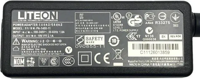 Alt view image 4 of 4 - Genuine ASUS Eee PC 1005HE 1005PE 1005PR AC Adapter Charger 19V W/Cord OEM