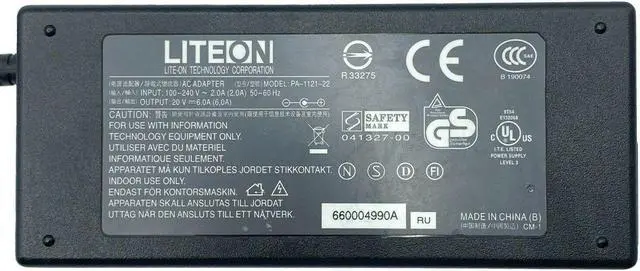 Alt view image 4 of 4 - Gunuine Fujitsu Lifebook N3000 N3010 N5000 N5010 AC Adapter Charger 120W w/PC