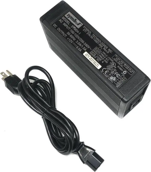 Main image of Genuine Symbol SYM04-1 AC/DC Power Supply Adapter 12V 9A 108W OEM w/PC
