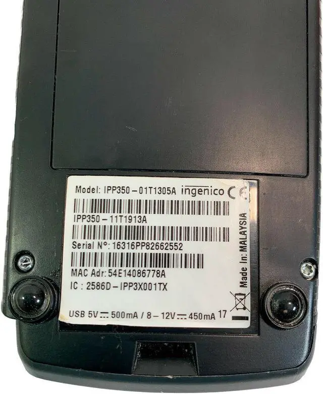 Alt view image 6 of 6 - Ingenico IPP350 Credit Card Reader POS Terminal Pin Pad Card Chip Reader