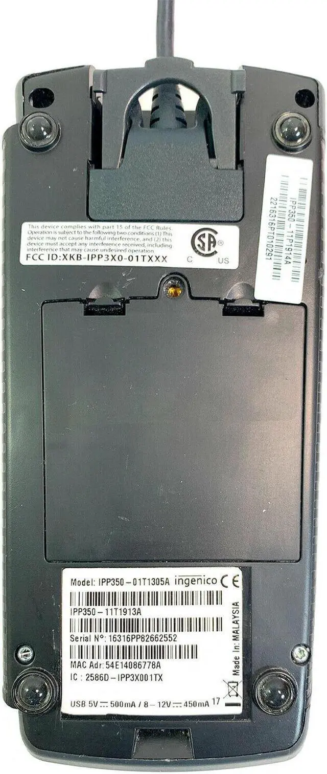 Alt view image 5 of 6 - Ingenico IPP350 Credit Card Reader POS Terminal Pin Pad Card Chip Reader