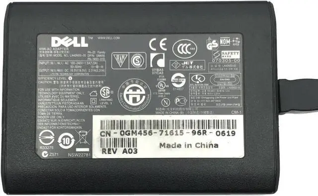 Alt view image 5 of 5 - Genuine Dell LA45NS0-00 AC Adapter 19.5V 2.31A Charger PA-1450-01 GM456 w/PC