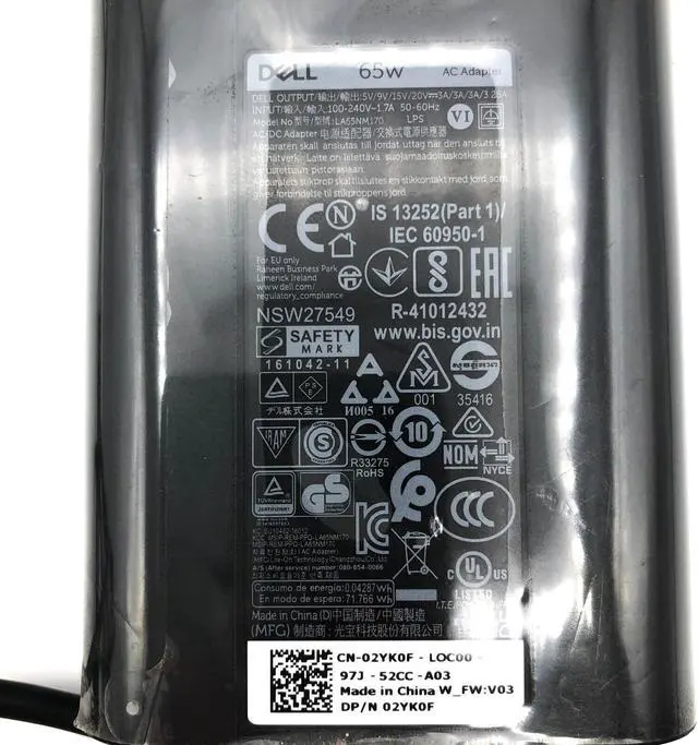 Alt view image 2 of 7 - Original Dell 65W USB-C AC Adapter for Dell Precision 3480 Vostro 5320 Wyse 5470