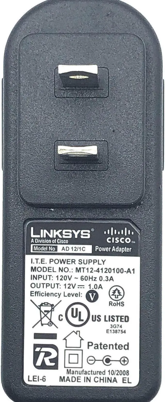 Alt view image 2 of 6 - Genuine Linksys Cisco MT12-4120100-A1 Power Supply Adapter 12V 1A