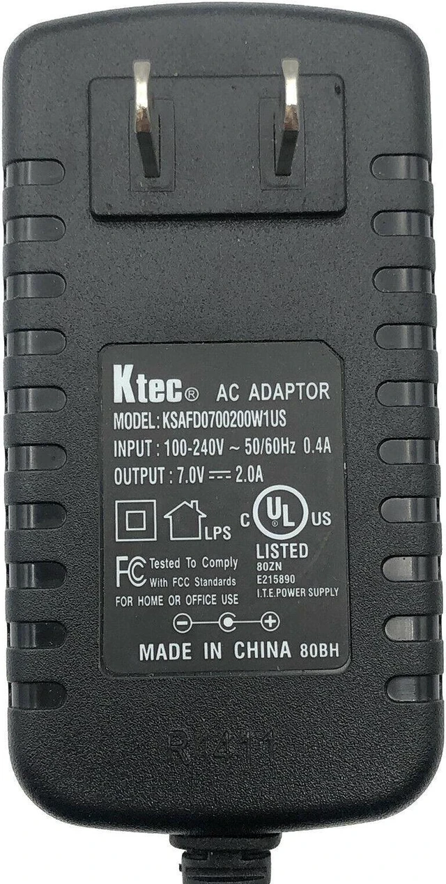 Alt view image 3 of 3 - Genuine Ktec KSAFD0700200W1US AC/DC Power Supply Wall Adapter 7V 2A OEM