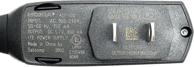 Alt view image 2 of 6 - Genuine Nokia ACP-12U Wall Power Supply Charger for 6030 6061 6062 Cell Phones
