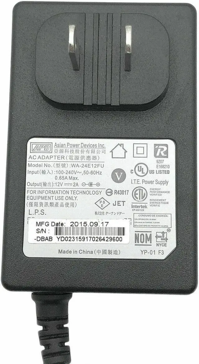 Alt view image 3 of 3 - New Genuine APD AC Adapter For Hard Drive My Book Essential Edition WDG1U800 24W