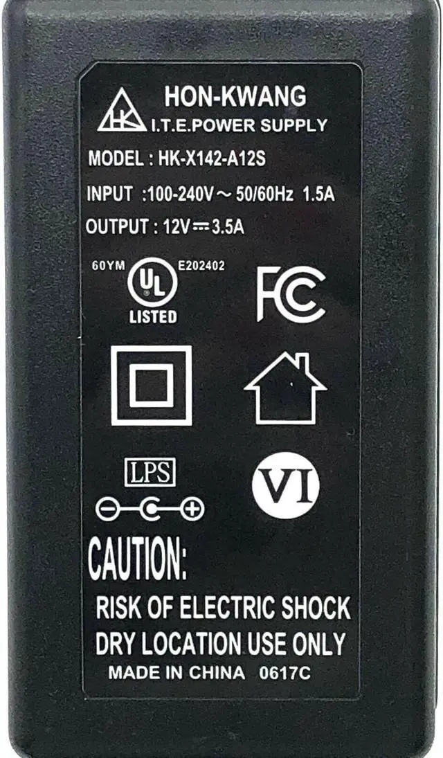 Alt view image 5 of 5 - Hon-Kwang AC Adapter 12V 3.5A for Linksys EA7500 V2 Dual Band WiFi Router AC1750